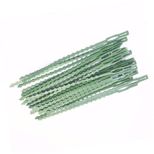 SEWACC 30 Stück Grüne Nylon Kabelbinder Selbstsichernde Garten Bindebänder mit Fischgrätenprofil Hohe Zugfestigkeit Vielseitig Einsetzbar für Kabel Draht und Gartenbedarf von SEWACC