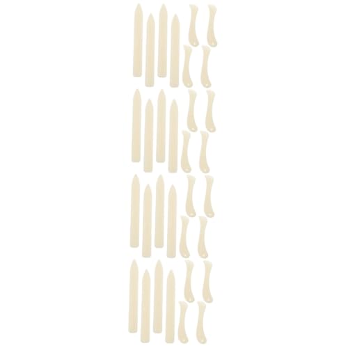 SEWACC 32 Stück Knochenpapier Eindringkörper Briefumschlagöffner Knochenordner Für Bastelprojekte Buchbinden Knochenordner Papierriller Für Papierhandwerk Gebogener Knochenordner von SEWACC