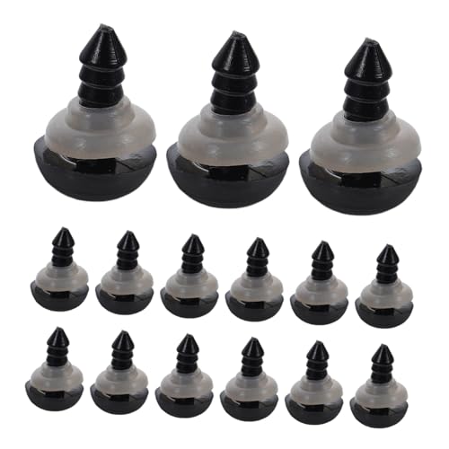 SEWACC 320 Stück Teiliges Schwarze Kunststoff sicherheitsaugen mit Unterlegscheiben für DIY Kuscheltiere und Puppen Realistische Bastelaugen zum Annähen an Häkeltiere und Handgemachte SEWACC 320 Stück Teiliges Schwarze Kunststoff sicherheitsaugen mit Unterlegscheiben für DIY Kuscheltiere und Puppen Realistische Bastelaugen zum Annähen an Häkeltiere und Handgemachte von SEWACC