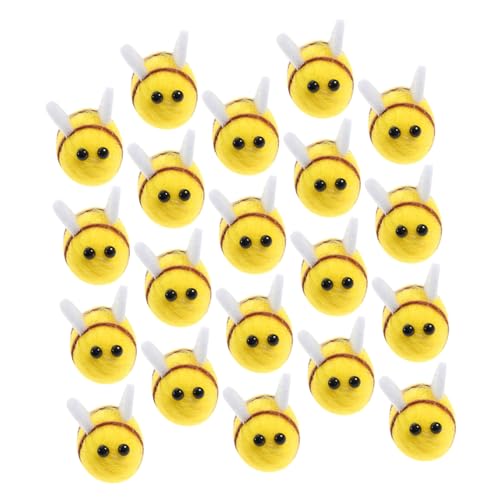 SEWACC 35 Stück Teiliges Filz Bienen für DIY Handwerk und Kostüme Kleine Wollfilz Bienen Filzornamente für Babyparty Haarreifen und Dekorationen Niedliche Bienenförmige Accessoires von SEWACC