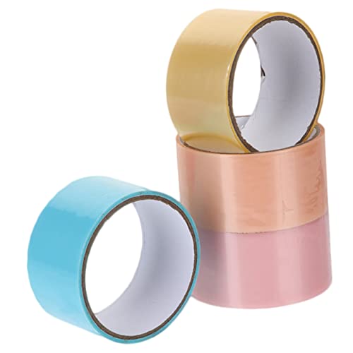 SEWACC 4 Rollen Farbiges Umweltfreundliches DIY Klebeband mit Perlenstruktur Selbstklebend Glatte Oberfläche Bastelband für Erwachsene Fördert Hand Augen Koordination von SEWACC