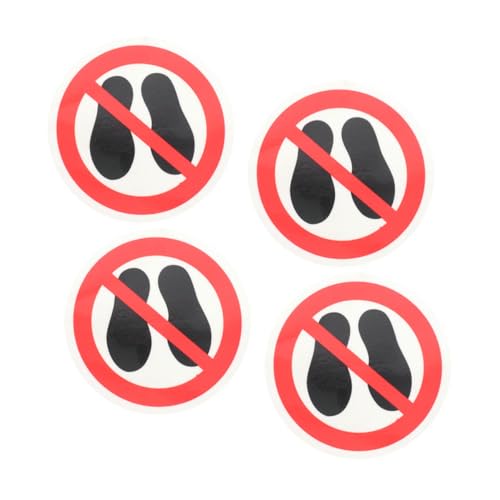 SEWACC 4 STÜCKE Teiliges No Stepping Warning Aufkleber Langlebige Warnschild Aufkleber mit Klarem Design UV Beständig Selbstklebend für Glatte Oberflächen Wie Innen und Außen Geeignet von SEWACC