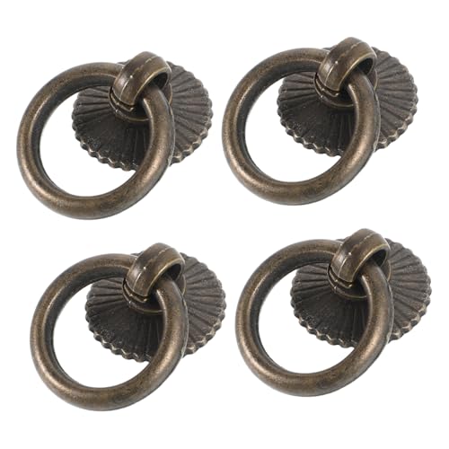 SEWACC 4 STÜCKE Vintage Schubladengriffe Einloch Metallgriff aus Langlebiger Legierung Korrosionsbeständig Retro finish Geeignet für Kommode Kleiderschrank Wohnzimmer und Schlafzimmer von SEWACC