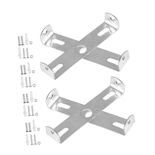 SEWACC 4 Sätze Lampenhalterungsset Teilig Verstellbare Wand und Deckenleuchtenhalterungen mit Schrauben und Unterlegscheiben für Kronleuchter und Wandleuchten Silber von SEWACC