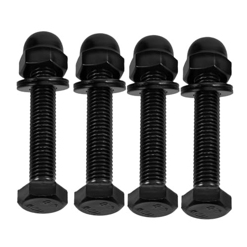 SEWACC 4 Sätze Teiliges Schraubenset aus Hochfestem Kohlenstoffstahl Metrisches Außensechskant gewinde Langlebig und Belastbar für Scheunentore und Möbelmontage Inklusive Schrauben und von SEWACC