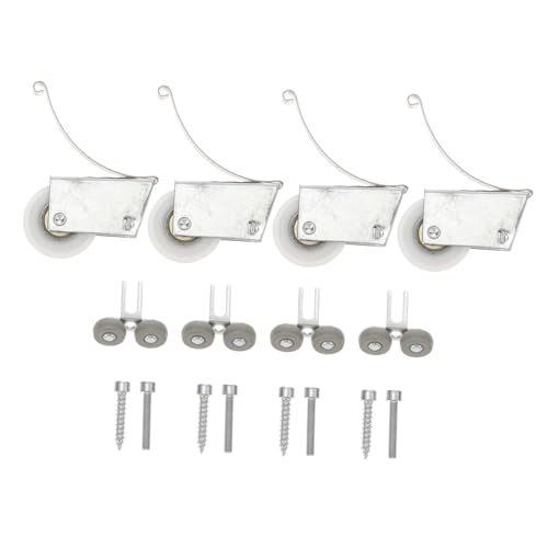 SEWACC 4 Sätze Wardrobe Sliding Door Roller Teilig mit Silent Langlebig Geräuscharm Verschleißfest für Kleiderschrank Schiebetür Glattes Gleiten Einfache Montage von SEWACC