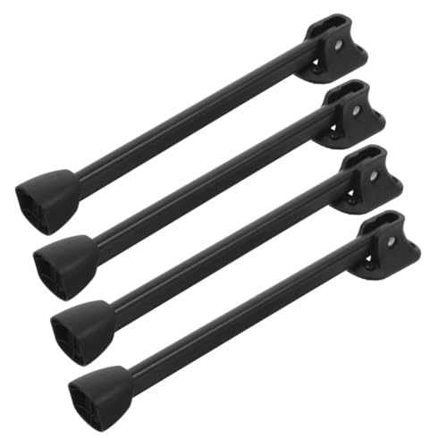 SEWACC 4 Stck Klappbare Tischbeine Schwarz Faltbare Stabile und Kunststofffüße für Schreibtisch Couchtisch Outdoor Reise Tragbare Platzsparende Klappfüße von SEWACC