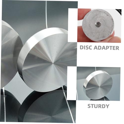 SEWACC 4 Stck Teiliges Aluminiumlegierung Kreis Scheibe Adapter für Glastisch Stabile Metallrundscheiben für Teetische Leichte Kompakte Aluminium Disc Adapter Einfache Installation von SEWACC