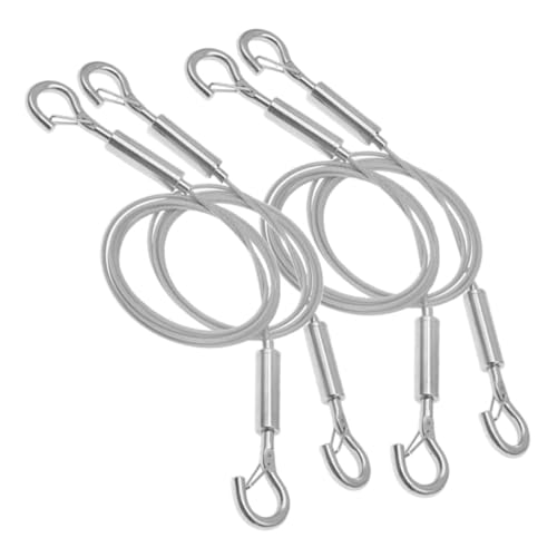 SEWACC 4 Stck Teiliges Verstellbares Bilderrahmen aufhängeset aus Rostfreiem Edelstahl Schwer Belastbares Drahtseil mit Haken Korrosionsbeständig für Spiegel Lampen und Dekoration zu SEWACC 4 Stck Teiliges Verstellbares Bilderrahmen aufhängeset aus Rostfreiem Edelstahl Schwer Belastbares Drahtseil mit Haken Korrosionsbeständig für Spiegel Lampen und Dekoration zu von SEWACC