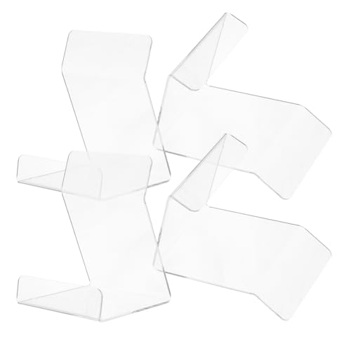 SEWACC 4 Stück Acryl Buchständer Transparente Halter für Schallplatten Bücher und Multifunktionaler Moderner Displayständer für Zuhause und Audio von SEWACC