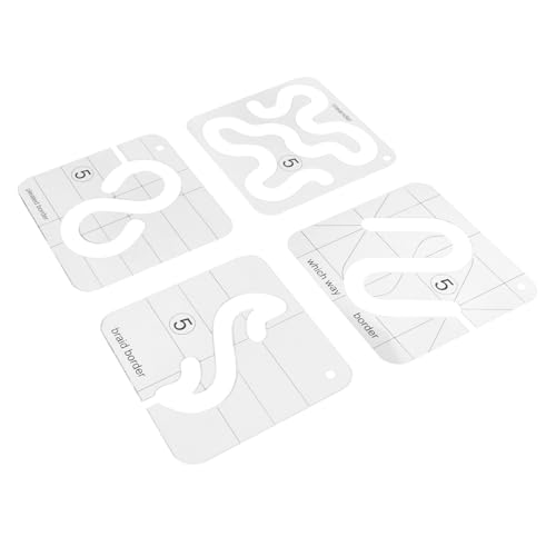 SEWACC 4 Stück Acryl Nählineal Teiliges Patchwork DIY Quiltvorlagen Transparent Langlebig Präzise für Kleidung Nähen und Bastelprojekte Geeignet von SEWACC