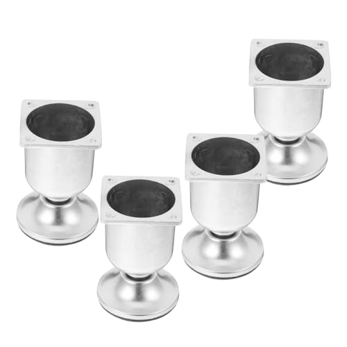 SEWACC 4 Stück Aluminium Sofa Beine Oval Modern Möbel Füße für Sofa Schrank Tisch Bank Stabile Langlebige Möbelfüße mit Hoher Tragkraft Einfache Montage Vielseitig Einsetzbar von SEWACC
