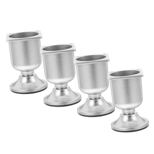 SEWACC 4 Stück Aluminiumlegierung Möbelfüße Oval Sofafüße Ersatzbeine für Moderne Tische Kommoden Schreibtische Stabile Möbelbeine Vielseitig Einfach zu Montieren von SEWACC