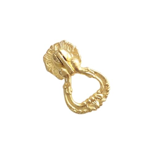 SEWACC 4 Stück Antike Zinklegierung Griff Kommode Schublade Schrank Vintage Stil Küchenmöbel Griffe Goldfarbig Robust Einfach zu Montieren von SEWACC