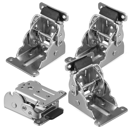 SEWACC 4 Stück Faltbare Scharniere Robuste Stahl Halterungen für Klapptische Betten Möbel mit Selbstverriegelungsmechanismus Einfache Installation Langlebige Konstruktion SEWACC 4 Stück Faltbare Scharniere Robuste Stahl Halterungen für Klapptische Betten Möbel mit Selbstverriegelungsmechanismus Einfache Installation Langlebige Konstruktion von SEWACC