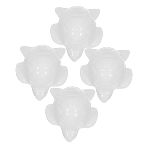 SEWACC 4 Stück Keramische Wc-schraubenabdeckungen mit Meeresschildkröten-motiv Dekorative Toilettenschraubenabdeckkappen aus Keramik Langlebig Glatte Oberfläche Weiße Badezimmer-deko von SEWACC