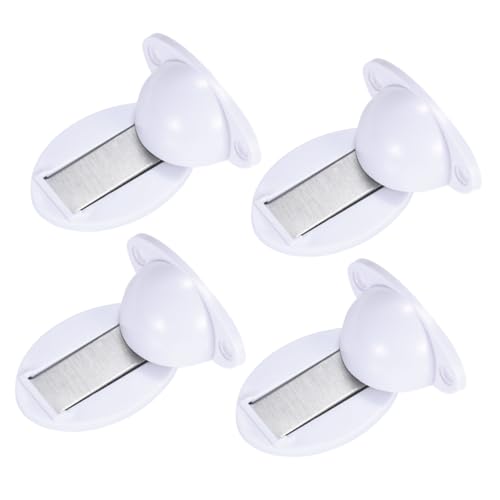 SEWACC 4 Stück Magnetischer Türstopper Weiß Dual Verwendung Schraubenmontage oder Kleben Starkes Magnetisches Türpuffer für Wohnräume Bad Schlafzimmer Kein Bohren Leicht und Robust aus von SEWACC