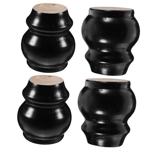 SEWACC 4 Stück Massivholz Möbelbeine für Sofa Kommode Couchtisch Ersatzfüße Stabile Klassische Form für Wohnzimmermöbel Einfache Montage und Langlebige Qualität von SEWACC