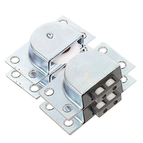 SEWACC 4 Stück Möbel Schiebetürrollen Nylon Laufrollen für Schrank Kleiderschrank und Cabinet Leichtgängige und Sichere Türpulley für Möbel und Schiebetüren von SEWACC
