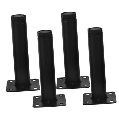 SEWACC 4 Stück Möbelbeine Metall Verstellbar rutschfest Möbelstützfüße für Sofa Tv Schrank Bett Beistelltisch Badschrank mit Kratzschutz von SEWACC