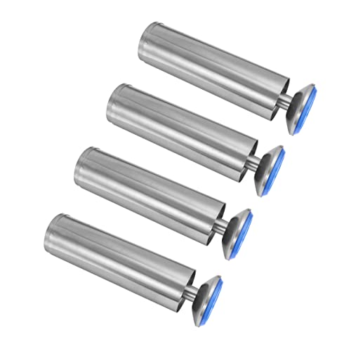 SEWACC 4 Stück Möbelbeine Verstellbare Schrankbeine Einstellbar Möbelnivellierer Verstellbar Riser Steigleitung Möbelbeinboden Kabinettsbeine Unterstützung Sofa Fuß Silber von SEWACC