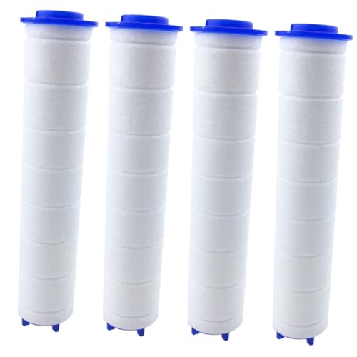 SEWACC 4 Stück PP Baumwollfilter Duschkopf Wassersparender Duschfilter Ersatzfilterkartusche für Hartes Wasser Langlebiger Wasserfilter für Hautschutz Dusche von SEWACC