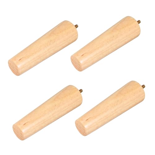 SEWACC 4 Stück Robuste Holz Möbelbeine Stabile Konische Tisch und Sofafüße Möbelbeine Ersatz für Schrank Wohnzimmer Tisch Büro und Tv Möbel Feuchtigkeitsbeständig Einfache Montage von SEWACC