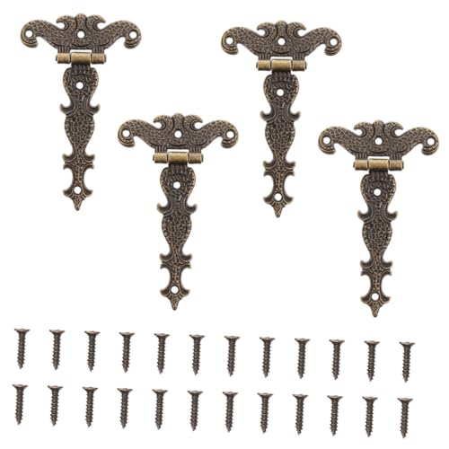 SEWACC 4 Stück Robuste Türscharniere aus Langlebiger Zinklegierung im Retro stil Korrosionsbeständig für Schränke Holztüren und Möbel mit Glatter Oberfläche für Einfache Anwendung SEWACC 4 Stück Robuste Türscharniere aus Langlebiger Zinklegierung im Retro stil Korrosionsbeständig für Schränke Holztüren und Möbel mit Glatter Oberfläche für Einfache Anwendung von SEWACC
