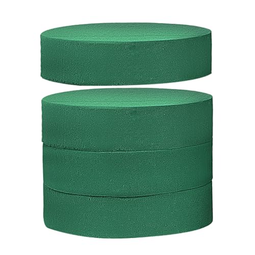 SEWACC 4 Stück Runde Schaumblöcke für Künstliche und Frische Blumen Trocken für Hochzeits und Partydekorationen Floristenbedarf von SEWACC