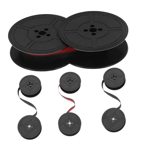 SEWACC 4 Stück Schreibmaschinenband Schreibmaschine Twin Spule Farbband Für Schreibmaschine Schreibmaschinenfarbband Mit Doppelspule Tintenbandspuler Schwarz Nylon von SEWACC