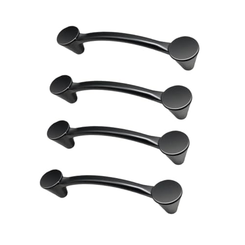 SEWACC 4 Stück Schwarze Metallgriffe Lochabstand Bridge Form Aluminiumlegierung Robuste Schrank und Schubladengriffe für Küche Kleiderschrank Möbel Vintage Farbe SEWACC 4 Stück Schwarze Metallgriffe Lochabstand Bridge Form Aluminiumlegierung Robuste Schrank und Schubladengriffe für Küche Kleiderschrank Möbel Vintage Farbe von SEWACC