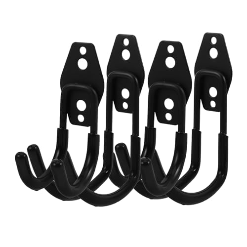 SEWACC 4 Stück Schwere Metall-garagenhaken Anti-rutsch-beschichtung Wandmontierte Robuste Aufhänger für Leiter Gartengeräte und Schwere Werkzeuge Einfache Installation Schwarz SEWACC 4 Stück Schwere Metall-garagenhaken Anti-rutsch-beschichtung Wandmontierte Robuste Aufhänger für Leiter Gartengeräte und Schwere Werkzeuge Einfache Installation Schwarz von SEWACC