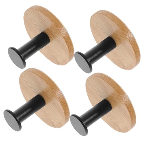 SEWACC 4 Stück Selbstklebende Holz Wandhaken Rostfrei Wasserfest Extra Stark Vielseitig für Bad Küche Flur Stabiler Klebehaken für Rucksack Handtuch Mantel SEWACC 4 Stück Selbstklebende Holz Wandhaken Rostfrei Wasserfest Extra Stark Vielseitig für Bad Küche Flur Stabiler Klebehaken für Rucksack Handtuch Mantel von SEWACC