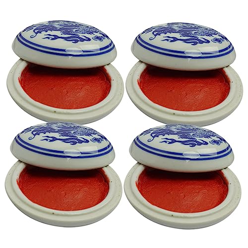 SEWACC 4 Stück Teiliges Chinesisches Kalligraphie Tintenpad Tragbare Malerei Tintenpads mit Leuchtender Waschbarer Farbe Glatter Oberfläche Kompakt und Langlebig Geeignet für DIY und SEWACC 4 Stück Teiliges Chinesisches Kalligraphie Tintenpad Tragbare Malerei Tintenpads mit Leuchtender Waschbarer Farbe Glatter Oberfläche Kompakt und Langlebig Geeignet für DIY und von SEWACC