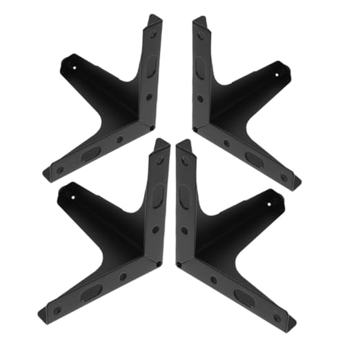 SEWACC 4 Stück Teiliges Dreieckige Metall Möbelfüße Schwarz Stabile Sofabeine und Tischbeine für Sofa Tv Schrank Kommode und Schubladenschrank Einfache Montage Langlebige von SEWACC