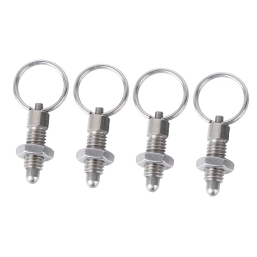 SEWACC 4 Stück Teiliges Edelstahl Sicherheits federkolben mit Zugring Langlebiger Federbelasteter Präzisions knopfplunger Stabiler Schnellverschluss für Industrielle Anwendungen SEWACC 4 Stück Teiliges Edelstahl Sicherheits federkolben mit Zugring Langlebiger Federbelasteter Präzisions knopfplunger Stabiler Schnellverschluss für Industrielle Anwendungen von SEWACC