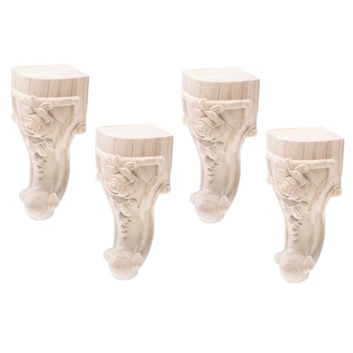 SEWACC 4 Stück Teiliges Geschnitzte Möbelbeine Dekorative Sofafüße Robust Langlebig für Sofa Stuhl Tisch Wohnmöbel SEWACC 4 Stück Teiliges Geschnitzte Möbelbeine Dekorative Sofafüße Robust Langlebig für Sofa Stuhl Tisch Wohnmöbel von SEWACC