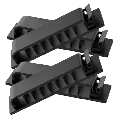 SEWACC 4 Stück Teiliges Kabel Organizer mit Löchern Selbstklebender Kabelhalter für USB und Ladekabel Praktischer und Flexibler Draht Clip für Schreibtisch Büro Auto und Zuhause von SEWACC