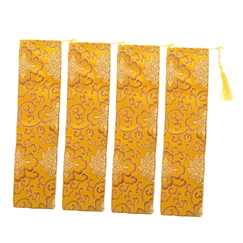 SEWACC 4stücke Bildrollen-aufbewahrungsbehälter Langlebiger Kalligraphie-Halter Chinesische Malerei-verpackungstasche Kalligraphie-rollentasche von SEWACC