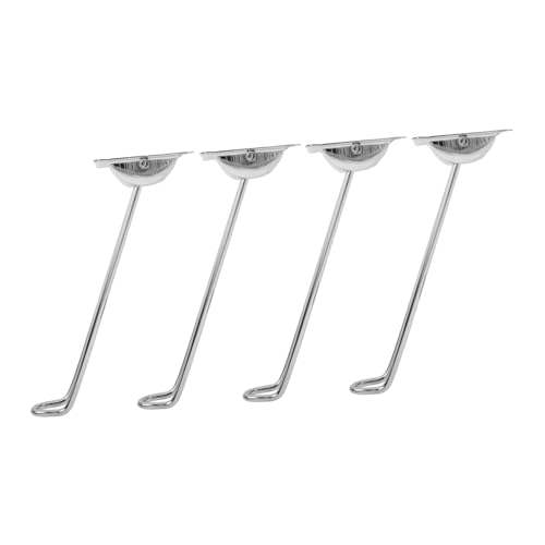 SEWACC 4 Stück Teiliges Klappbare Metall Tischbeine Stabile Korrosionsbeständige Möbelfüße Einfache Montage Geeignet für Schreibtisch Sofa und Betttische Robuste Tischfüße in Silber von SEWACC