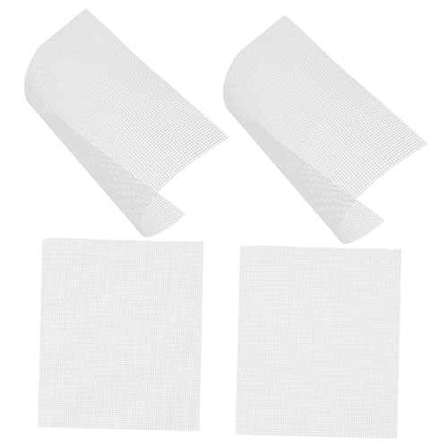 SEWACC 4 Stück Teiliges Kunststoff Mesh Canvas Sheets Flexible Strapazierfähige Kunststoffgewebe für Strick Häkelprojekte Anpassbar Zuschneidbar für DIY Basteln und Raumteiler von SEWACC