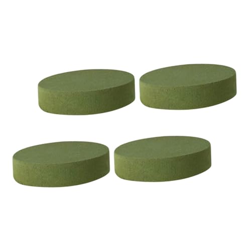 SEWACC 4 Stück Teiliges Kunststoffblumenbasen Runde Blumenschwämme für DIY Blumenarrangements für Hochzeiten Zuhause und Floristen Grün mit Wasserspeicherung für Frische Blumen von SEWACC