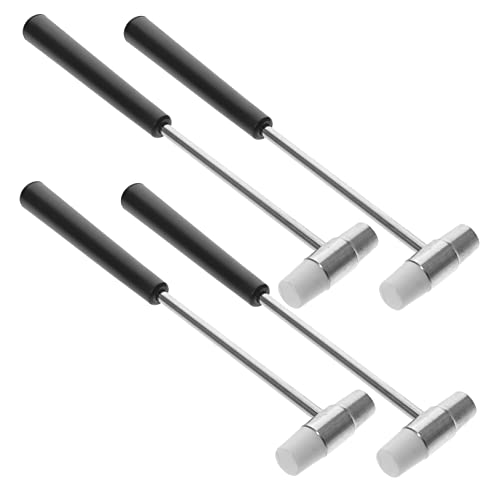 SEWACC Minihammer Doppelseitig 4 Stücke Weicher und Hammer für Schmuckreparatur Leichte Mallet für Heimwerker und Handwerk für Uhren und Instrumentenwartung von SEWACC