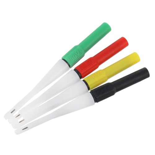SEWACC 4 Stück Teiliges Piercing Probes Kit Spitze Testsonden Multimeter Prüfspitzen für Zerstörungsfreie Kabelprüfung und Auto Reparatur mit Bananenstecker Kompatibel von SEWACC