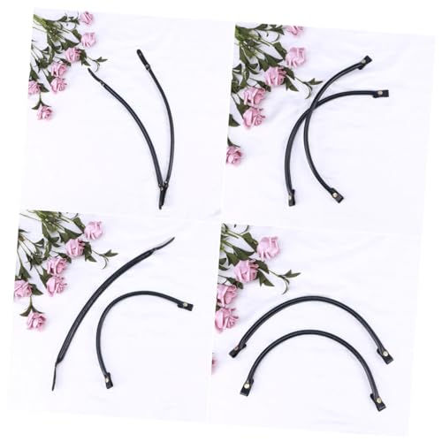 SEWACC 4 Stück Teiliges Pu-Leder Handtaschengriff mit Druckknopf Abnehmbar Robust und Vielseitig Ersatzgriff für Damen Handtaschen Einfache Montage Schwarzes Zubehör für Taschen SEWACC 4 Stück Teiliges Pu-Leder Handtaschengriff mit Druckknopf Abnehmbar Robust und Vielseitig Ersatzgriff für Damen Handtaschen Einfache Montage Schwarzes Zubehör für Taschen von SEWACC