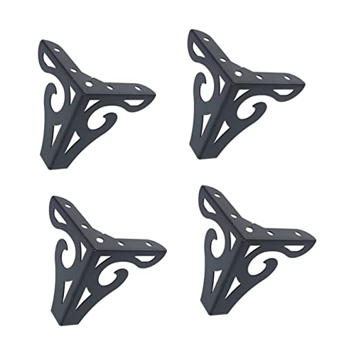 SEWACC 4 Stück Teiliges Schwarze Metall Möbelbeine Hohe Möbelfüße mit Hohlprofil für Sofa Schrank Tisch Robuste Eisenmöbelstützen für DIY Möbelprojekte von SEWACC