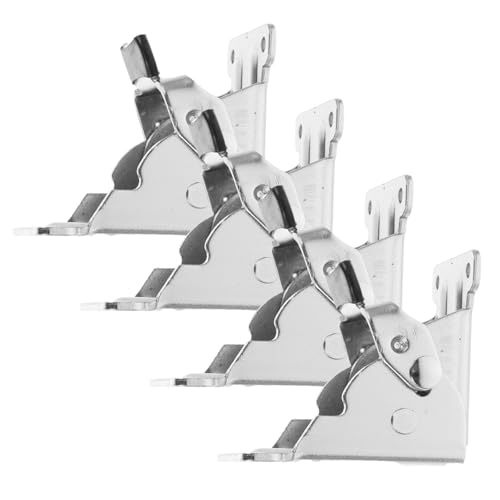 SEWACC 4 Stück Teiliges Selbstschließendes Klappscharnierset aus Strapazierfähigem Eisen Arretierung Faltbare Tischbein Hardware für Wohnmobile Couchtische und Möbel Vernickelt Robust von SEWACC