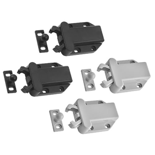 SEWACC 4 Stück Teiliges Selbstverriegelnder Kunststoff türriegel Push to open Touch latch für Schranktüren Langlebig Glatte Oberfläche Einfache Installation Praktische Türverriegelung von SEWACC