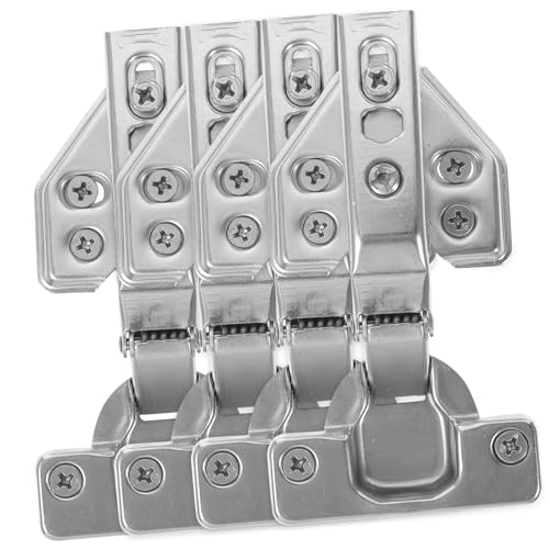 SEWACC 4 Stück Teiliges Set Vollüberdeckendes Soft Close Scharnier für Küchen und Badschränke Hydraulische Türscharniere mit Schrauben Versteckte Installation Langlebig und Rostfrei SEWACC 4 Stück Teiliges Set Vollüberdeckendes Soft Close Scharnier für Küchen und Badschränke Hydraulische Türscharniere mit Schrauben Versteckte Installation Langlebig und Rostfrei von SEWACC