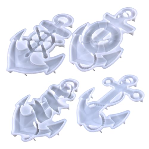 SEWACC 4 Stück Teiliges Silikonform Schiffsanker Wanddekoration Epoxidharz Gießform Flexibel Langlebig für DIY Handwerk Detailreiche Ankerformen Abwaschbar Reißfest für Wandkunst SEWACC 4 Stück Teiliges Silikonform Schiffsanker Wanddekoration Epoxidharz Gießform Flexibel Langlebig für DIY Handwerk Detailreiche Ankerformen Abwaschbar Reißfest für Wandkunst von SEWACC